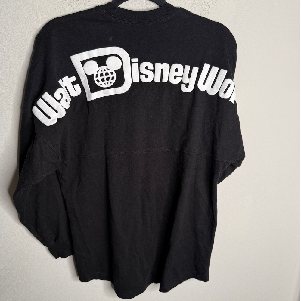 Disney Unisex XS Black Walt Disney World Logo Long Sleeve Spirit‎ Jersey Shirt